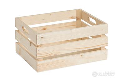 Cassetta in legno da arredo grande