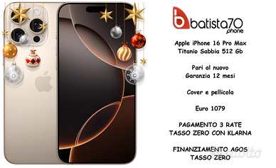 Apple iPhone 16 Pro Max Titanio Sabbia 512 Gb