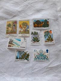 francobolli serie alberi 