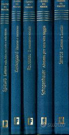 Lotto 5 libri Filosofia Seneca Rousseau Fabbri