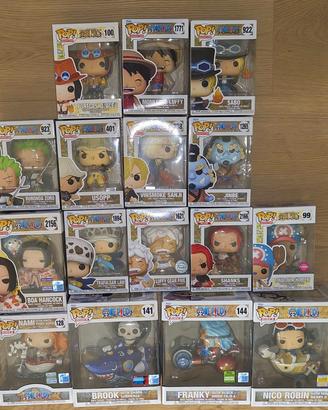 Lotto 16 Funko Pop One piece - Rides Nami, boa ecc