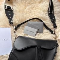 Borsa Saddle Dior, nera, con ampia tracolla Dior