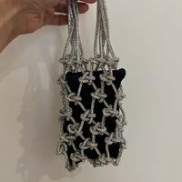 Borsa macramè strass