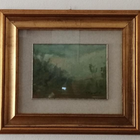 Dipinto ad olio su tela paesaggio classico