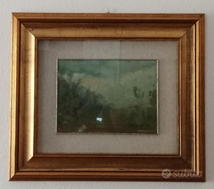 Dipinto ad olio su tela paesaggio classico