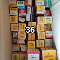 stock 36 valvole  elettriche radio e tv