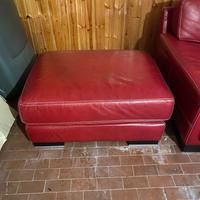 Divano in pelle+poof