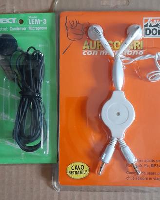 Microfono omnidirezionale e auricolari con microfo