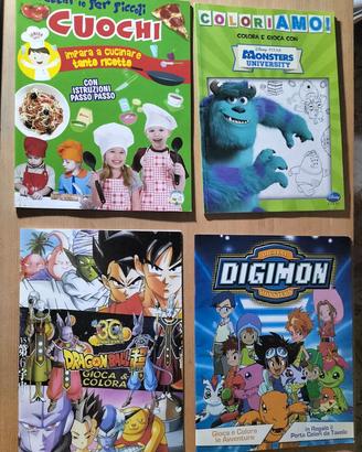 4 Libri da Colorare Bambini (Disney/Dragonball)