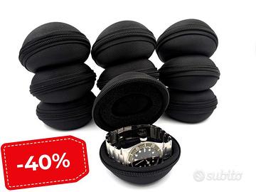 10 Custodie Nere Orologi Rolex Omega Breitling