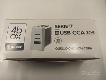 Presa USB 4Box CCA 20W per Vimar Plana Bianca