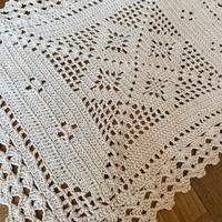 Centrino vintage uncinetto cotone filet