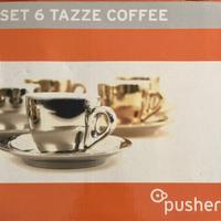 Set 12 tazzine e piattini caffè PUSHER