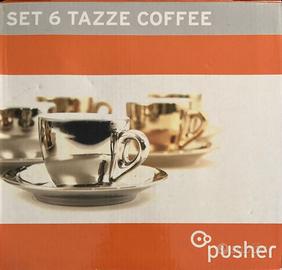Set 12 tazzine e piattini caffè PUSHER