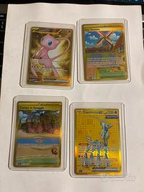 set 4 carte Pokemon Gold