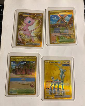 set 4 carte Pokemon Gold