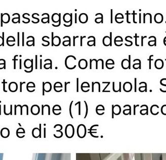 Culla con sbarre e contrnitore