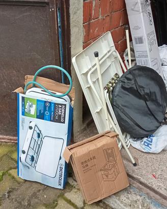 tenda 4 posti più attrezzature 