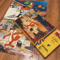 2 puzzle vintage "Calimero" 48 + 36 pezzi completi