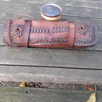 borsello anteriore da moto in cuoio 