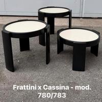 Ser tre sgabelli design Frattini x Cassina 1960