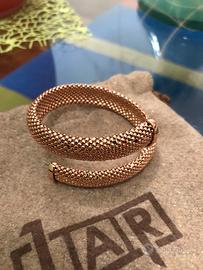 Bracciale rigido contrarie’ bronzo rosa Unoaerre