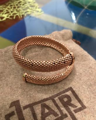 Bracciale rigido contrarie’ bronzo rosa Unoaerre