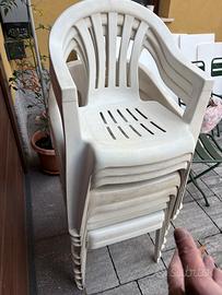Sedie in plastica, sia per interno che esterno