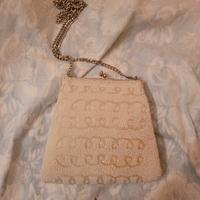 borsetta perline bianche