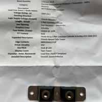 Diode schottky 45V 200A motorola