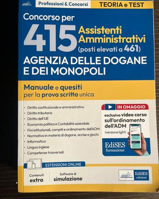 Manuale Concorso Agenzia delle Dogane- Edises 2025