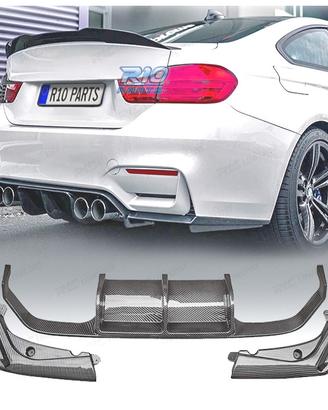 DIFFUSORE BMW F80 F82 F83 LOOK M4 CARBONIO DOPPIA