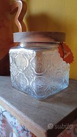 🎁Barattolo quadrato di vetro 