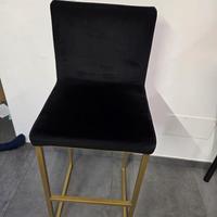 4 Sgabelli oro e nero