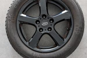 Set 4 gomme invernali R16 +cerchi in lega neri 16"