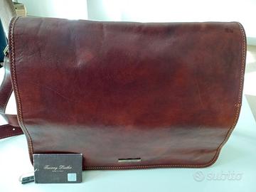Borsa a tracolla in pelle marrone Tuscany Leather