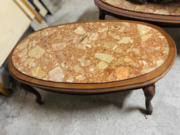 Tavolini in marmo onice e legno massello elegante