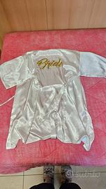 Vestaglia Sposa in Raso Bianco "Bride"