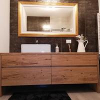 bagno in rovere rustico 4 cassetti unito a spizza
