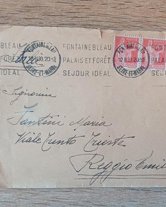 Storia postale Reggio Emilia 1933 Fantini