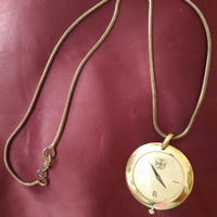 Collana ciondolo orologio vintage