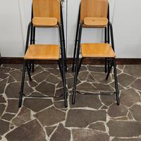 Sgabelli ferro e legno