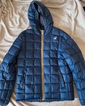 K-Way piumino reversibile blu navy/grigio scuro