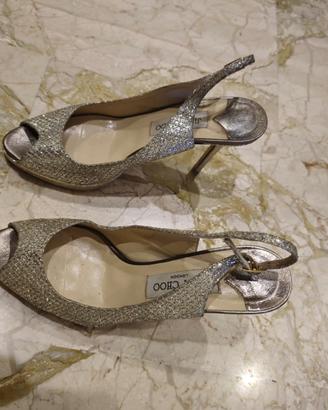 Jimmy Choo Nova Glitter Pumps Silver Donna – 39