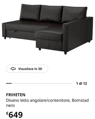 Divano letto con chaise longue