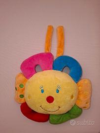 Fiore peluche vintage dai colori vivaci, con petal