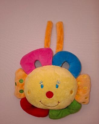 Fiore peluche vintage dai colori vivaci, con petal