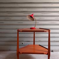 Tavolo d'appoggio con ruote in teak