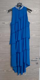 Vestito cerimonia blu taglia 46