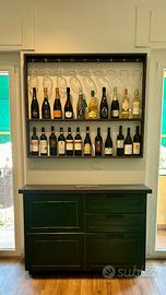 Cantina vino in ferro con porta bicchieri (8)